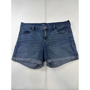Old Navy‎ Mid-Rise WOW Denim Shorts Size 14 Stretchy Comfortable Casual